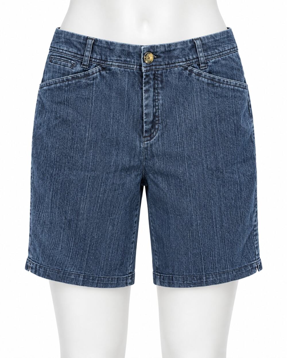 CJ Banks Comfort Waist Denim Bermuda Shorts Dark Wash Stretch Womens 14W
